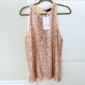 Zara Sequin Top